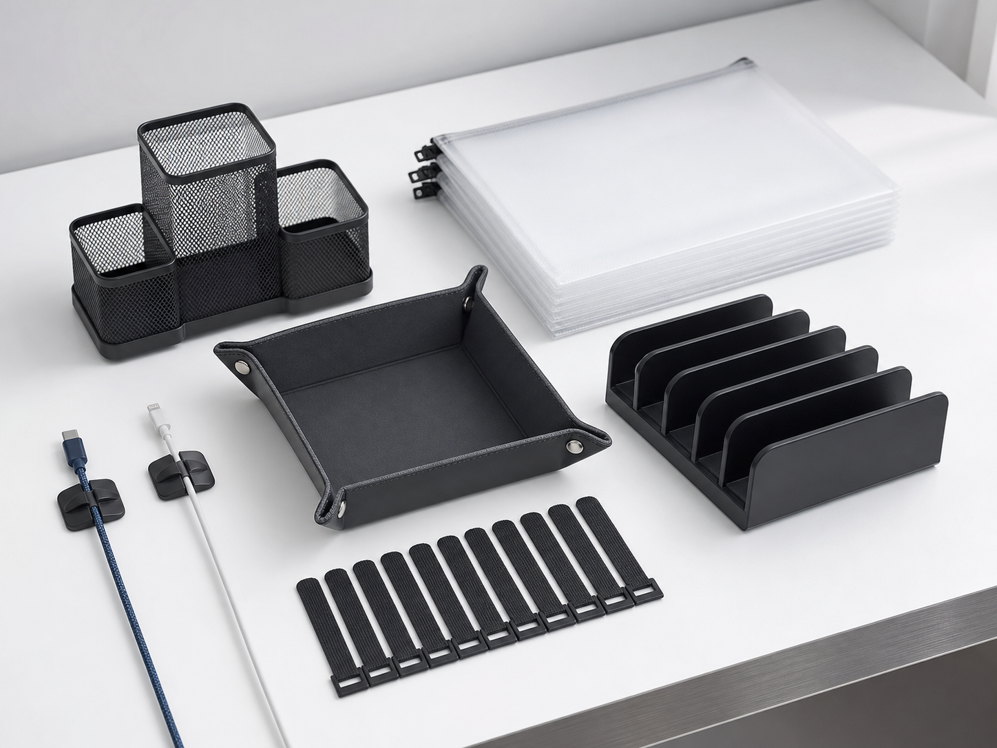 AI-generated desk organization collection concept